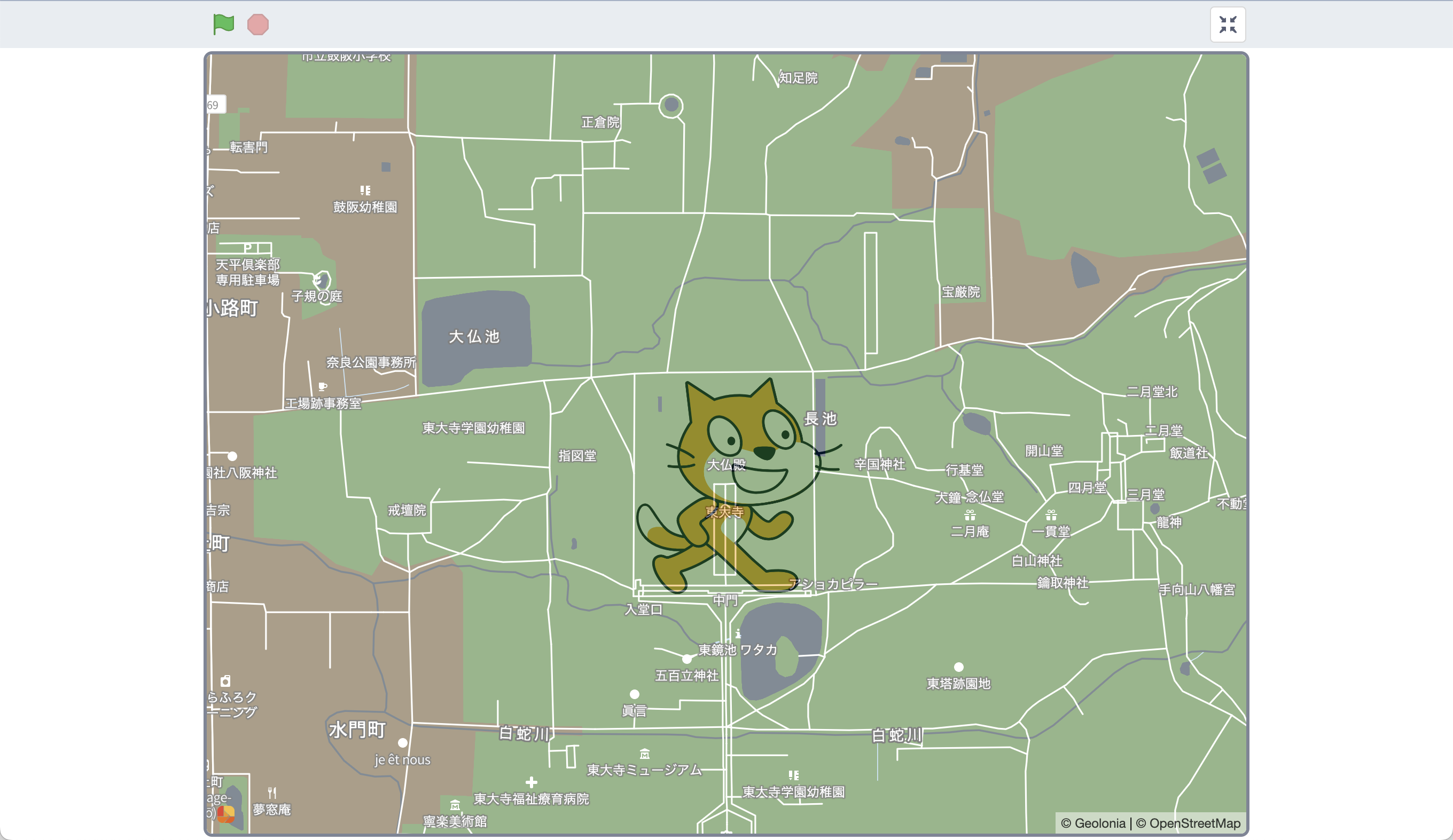 地図を表示するブロック